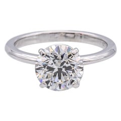Tiffany and Co. True Platinum Round Diamond  1.37ct. HVVS1 Engagement Ring