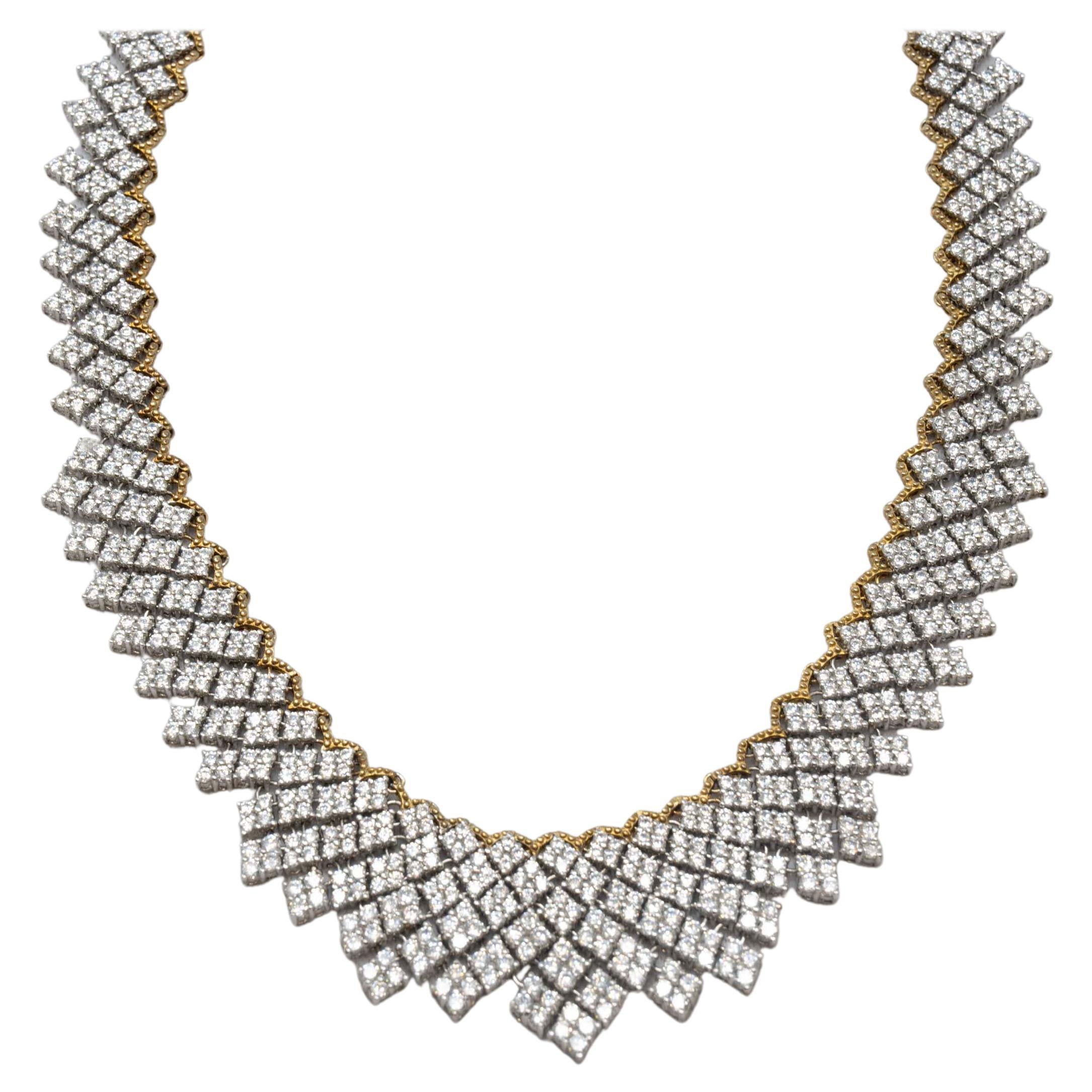 Bijoux Num, Collana a pettine in argento sterling con C/Z