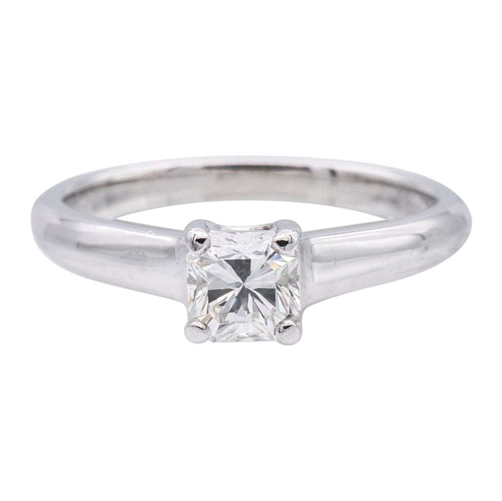 Tiffany and Co. Platinum Lucida Diamond Engagement Ring .50ct HVVS1 w/Receipt