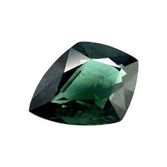 GRA Certified 2.37ct Green Blue Teal Sapphire Fancy Kite Cut Rare Gem
