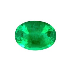 Natural 2.20ct Rare Vivid Green Oval Cut Fine Emerald Loose Gemstone