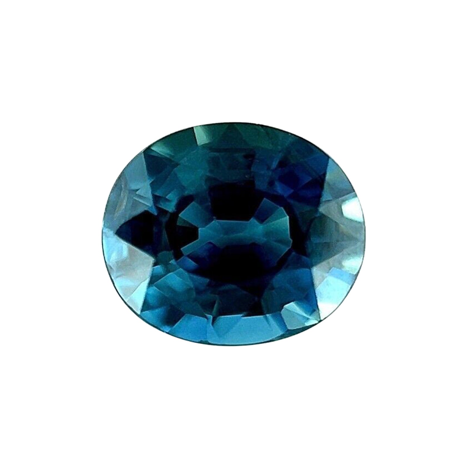 Saphir d'Australie bleu naturel de 0,71 carat, pierre précieuse ovale rare VVS