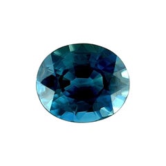 Saphir d'Australie bleu naturel de 0,71 carat, pierre précieuse ovale rare VVS