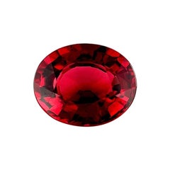 Fine 3.02ct Vivid Red Purple Rhodolite Garnet Oval Cut Loose Gem