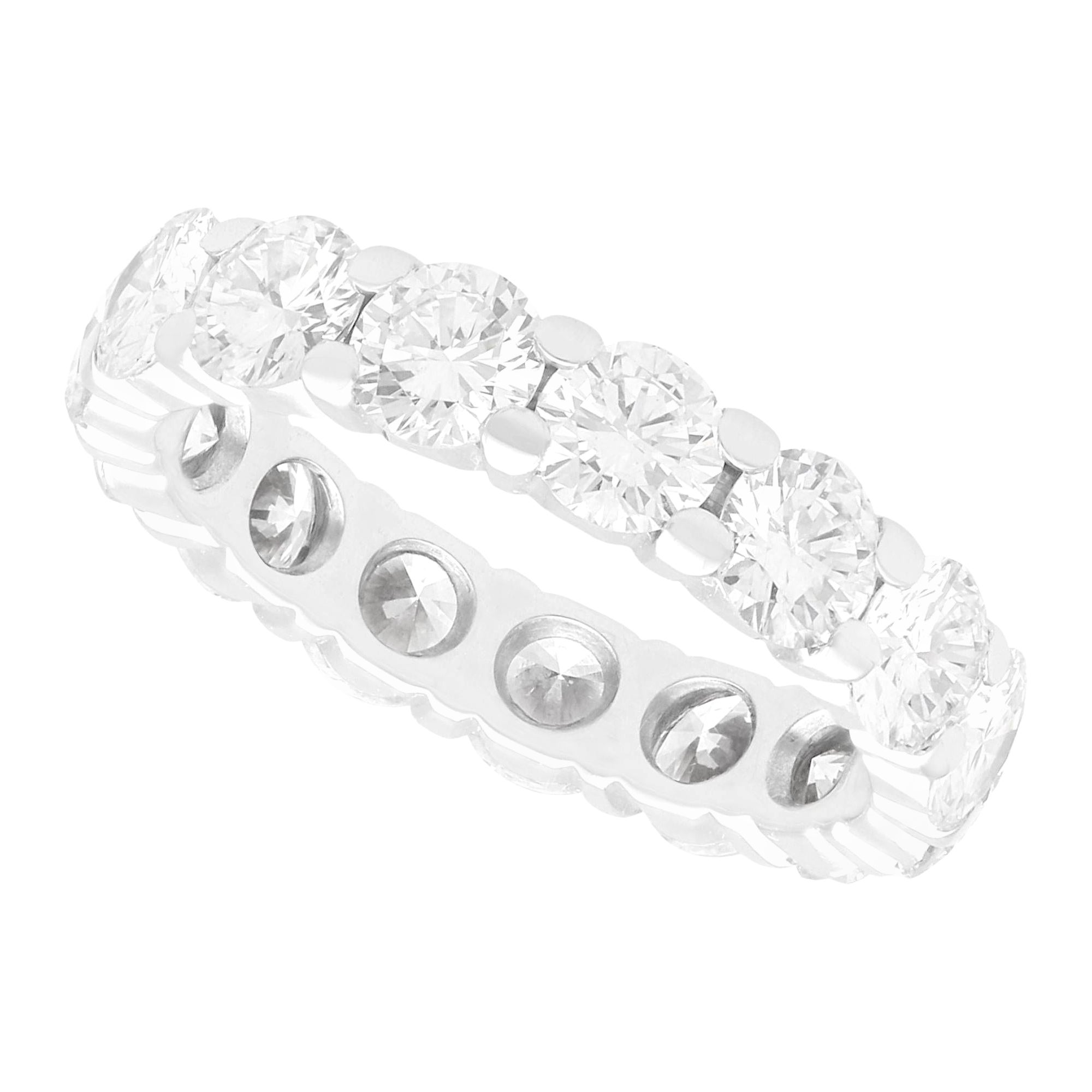 Vintage 3.75Ct Diamond and White Gold Full Eternity Ring