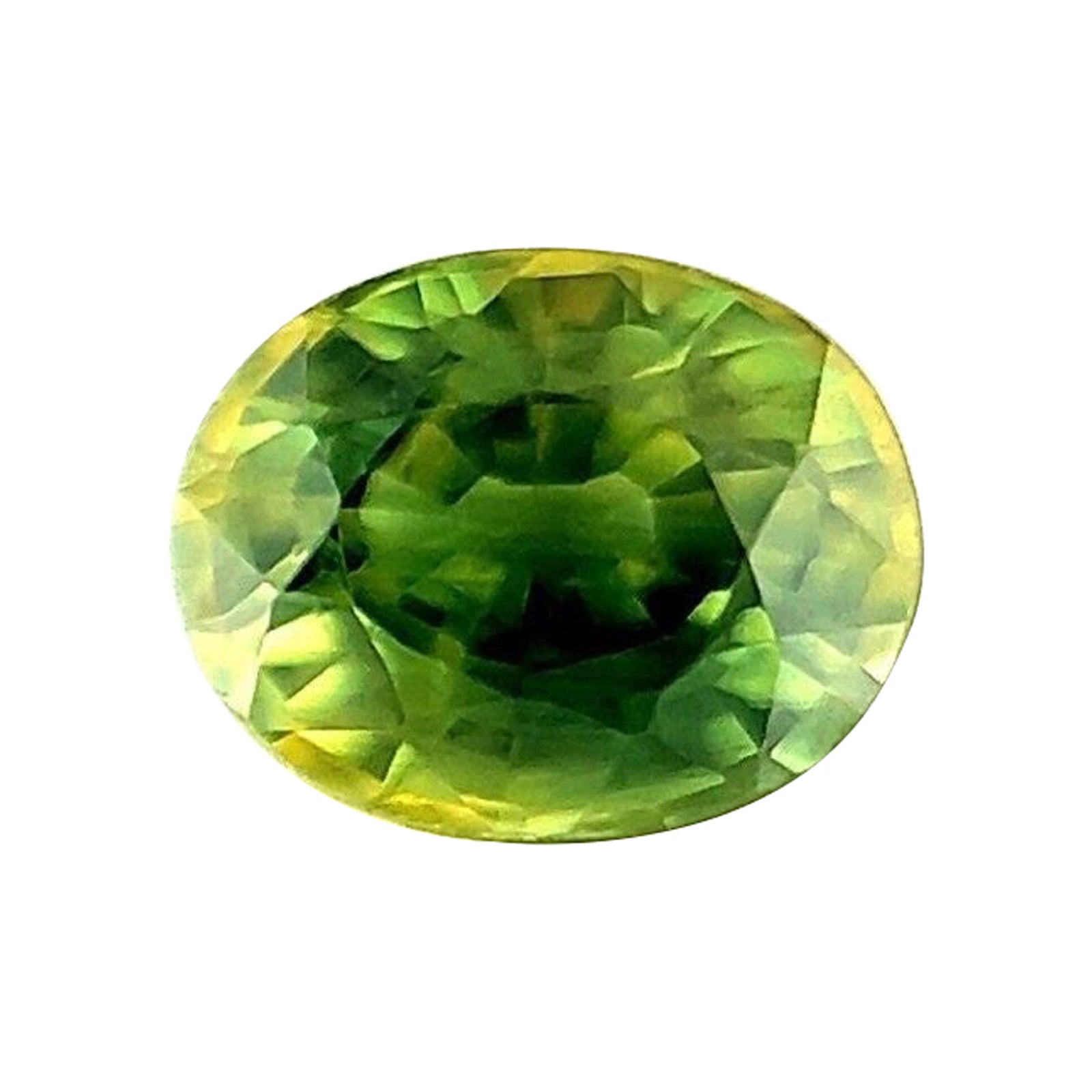 Deep Yellow Green 0.60ct Australian Sapphire Oval Cut Loose Gem VS For Sale at 1stDibs
