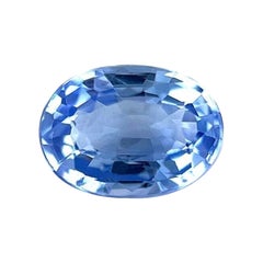 Fine Blue Ceylon Sapphire 0.85ct Oval Cut Rare Loose Gemstone VVS