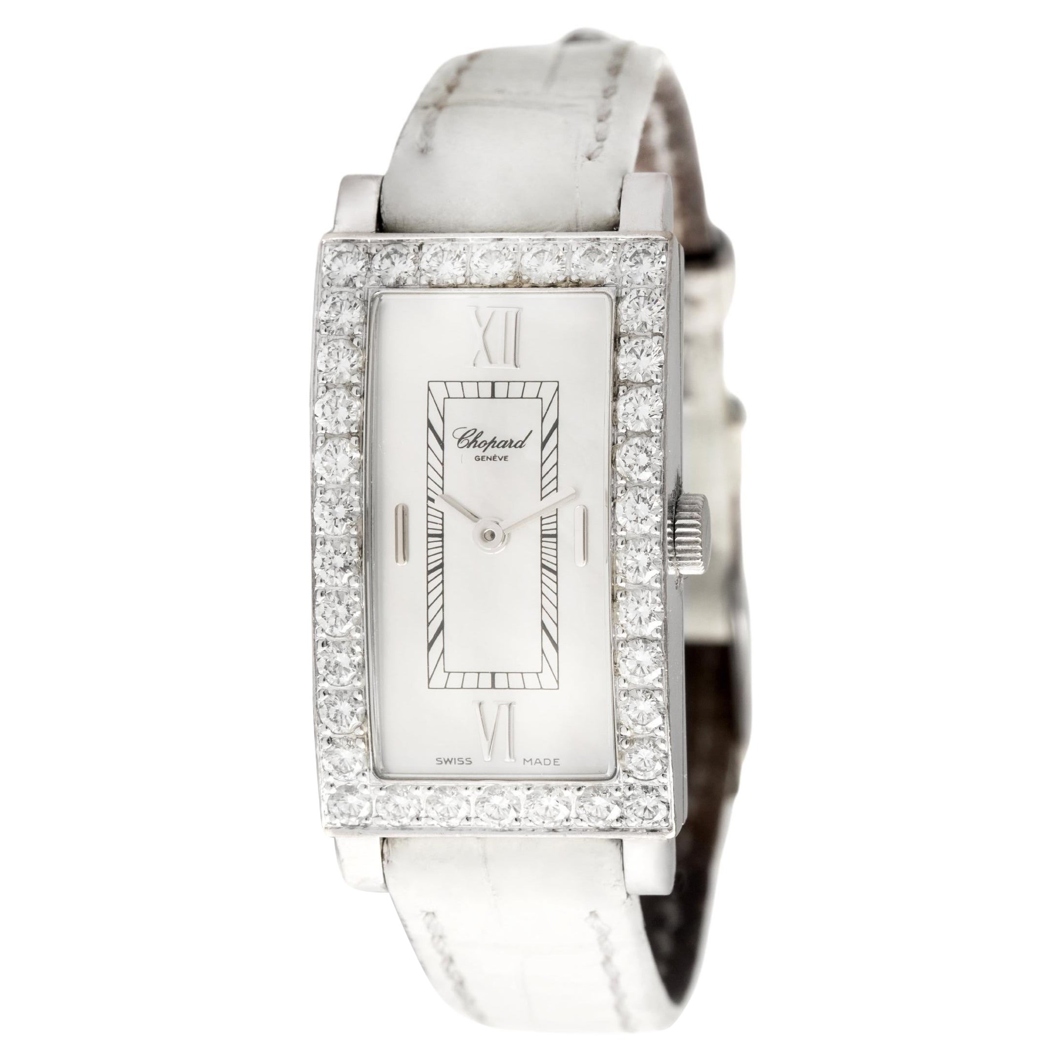 Chopard Montre-bracelet en or 18 carats et diamants en vente