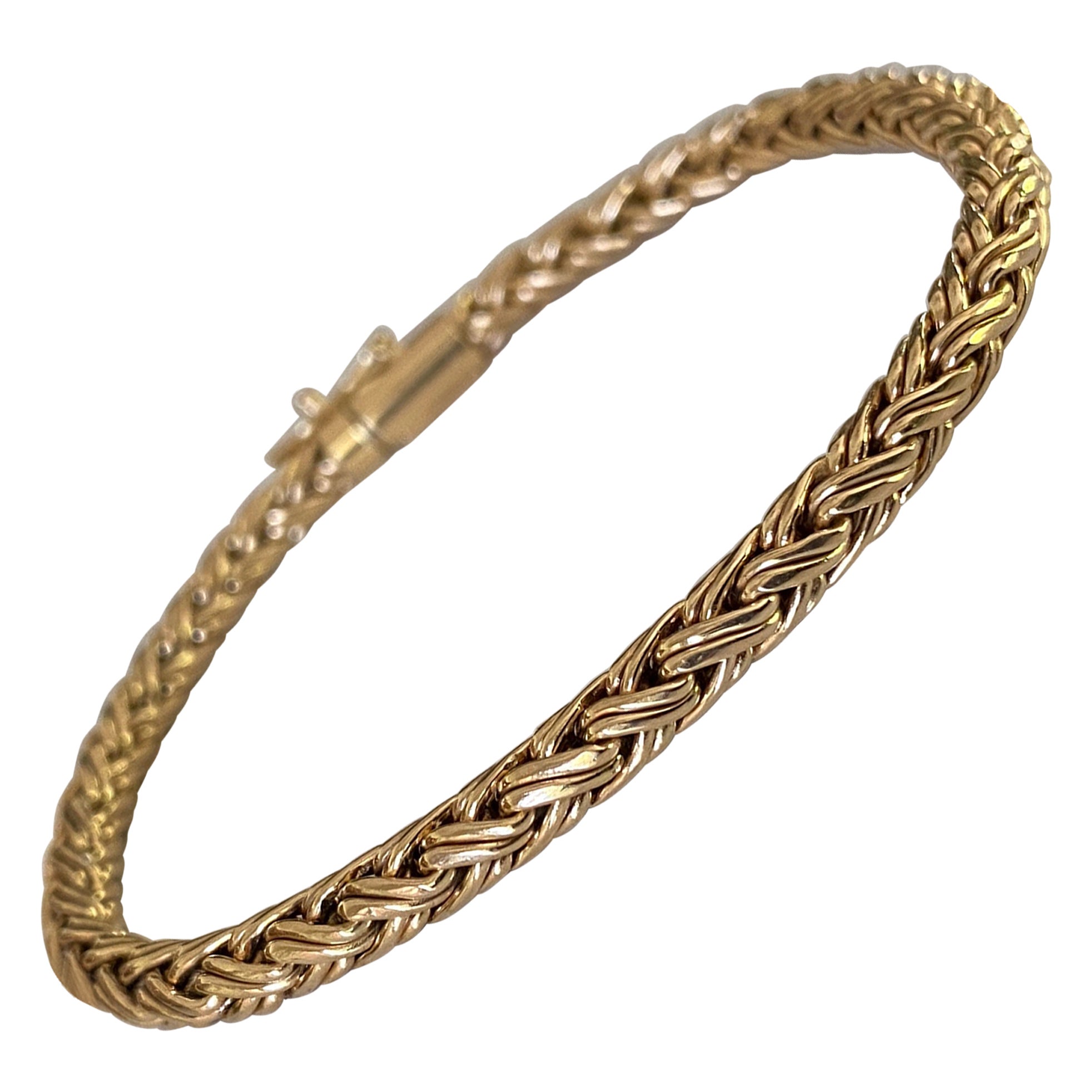 Estate Tiffany & Co Gold Rope Bracelet 