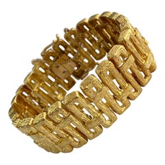 Tiffany & Co Vintage 18K Yellow Gold Wide Flexible Bangle Bracelet