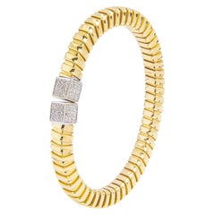 Manchette en or jaune 18 carats et diamants par Carlo Weingrill