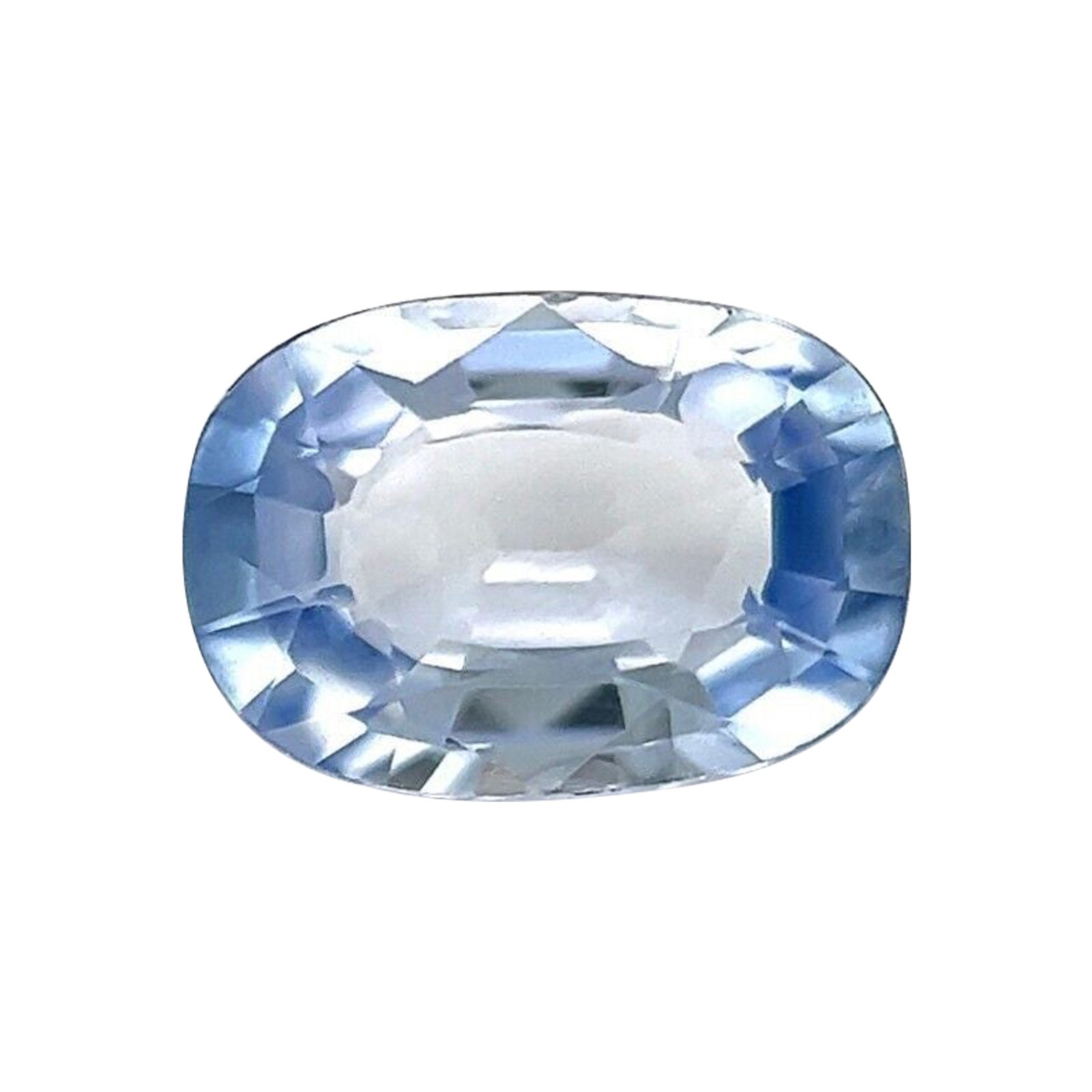 Fine 1.01ct Light Blue Ceylon Sapphire Cushion Cut Loose Rare Gem VS