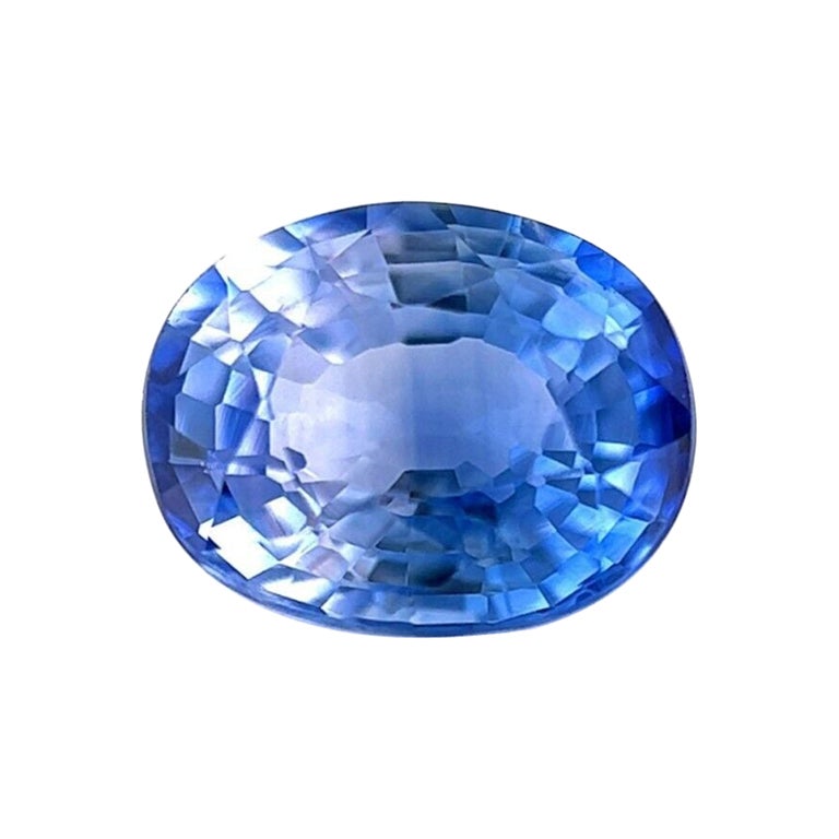 Saphir bleu violet de Ceylan taille ovale rare et unique de 1,13 carat