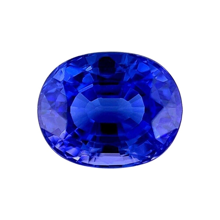 Pierre Précieuse Ovale Bleue Tanzanite 82,4 Ct - Création Labo, Qualité Excellente - Neuf Sans Boîte