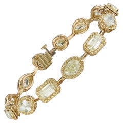 9.80 Carat Yellow Diamond Bracelet