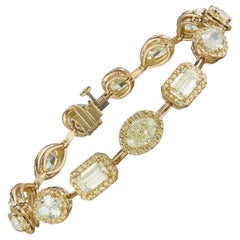 9.80 Carat Yellow Diamond Bracelet