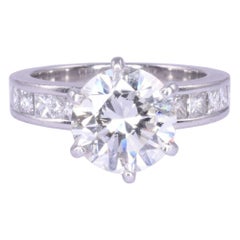 GIA Certified 2.06 Carat Diamond Center Engagement Ring