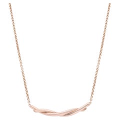 Cartier Entrelaces Chain Pendant Necklace 18K Rose Gold