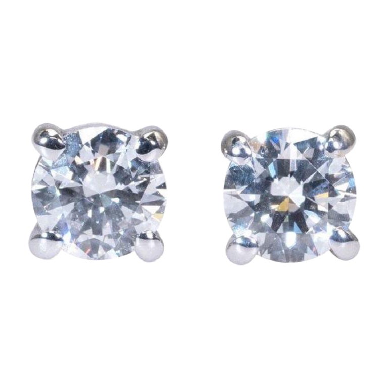 Atemberaubende Ohrringe aus 14 Karat Weigold mit 1,83 Karat natrlichen Diamanten, GIA-zertifiziert
