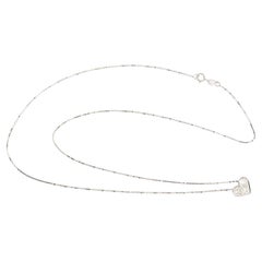 Collier à diamants en forme de cœur Illusion en or blanc 18 carats