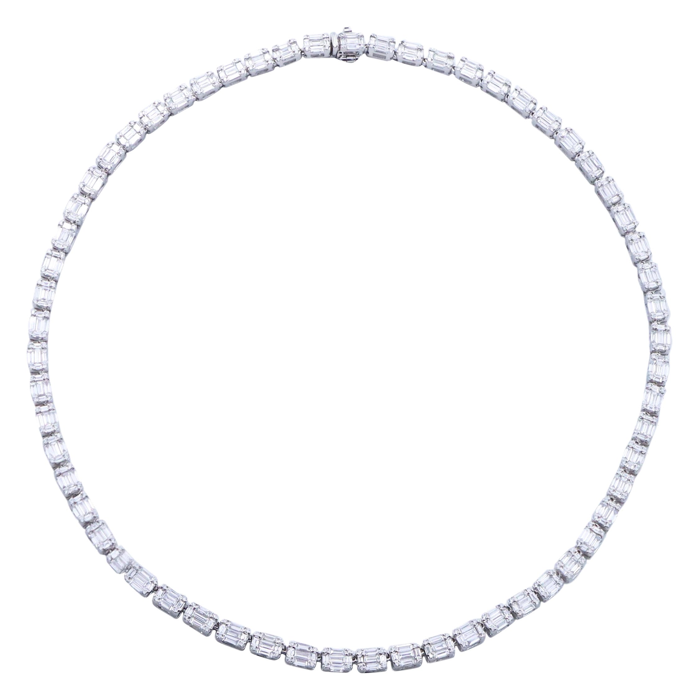 Emilio Jewelry 10,23 Karat Illusion-Diamant-Halskette