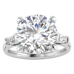 Bague solitaire en diamants 5 carats certifiés IGI sur bague