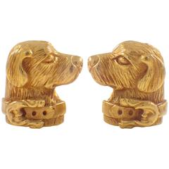 Kieselstein-Cord Gold Dog Earrings