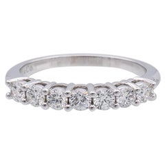 Tiffany & Co. Platinum 7 Stone Embrace Half Circle Diamond Wedding Band Rin