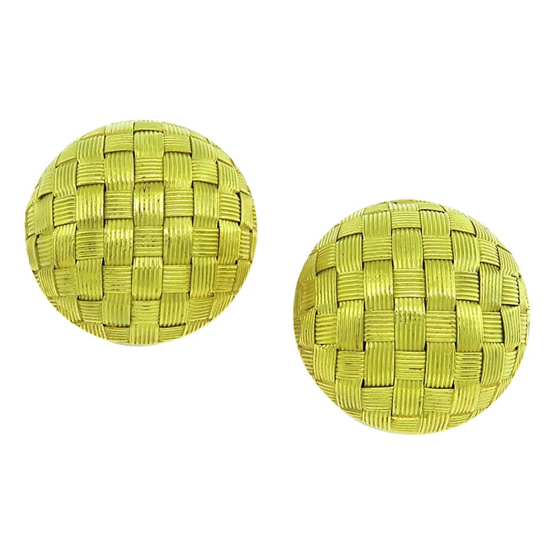 Roberto Coin Weave Earrings For Sale