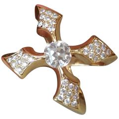 Stephen Webster Fancy Cut Diamond Gold X Ring
