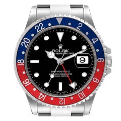 Rolex GMT Master II Pepsi Bezel Steel Mens Watch 16710 Box Papers