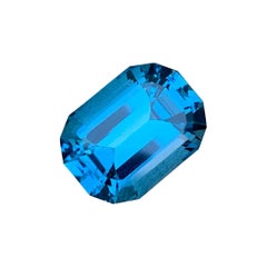 Topaze bleue non sertie de 15,50 carats, pierre précieuse pour collier Electric London