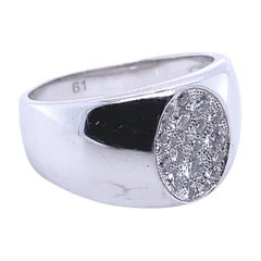 Gents Dior Homme Diamond Ring 18 Karat White Gold
