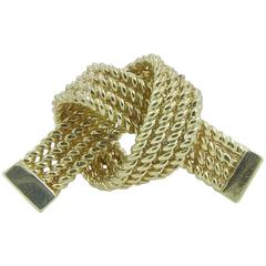 Tiffany & Co. Gold Love Knot Rope Brooch 