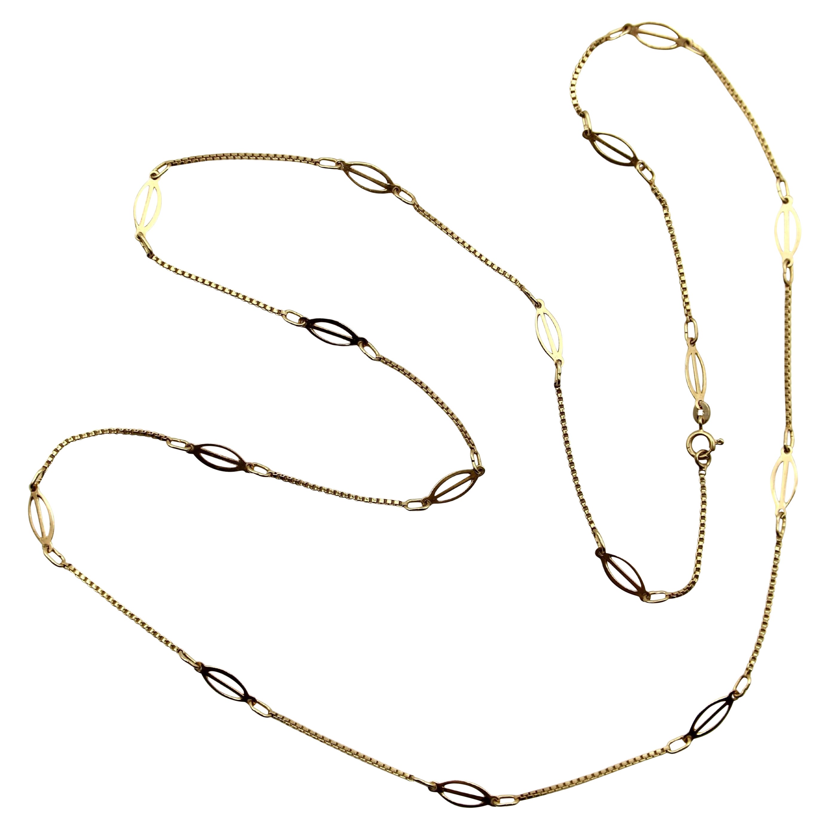 Vintage 18K Gold Fancy Link Italian Chain