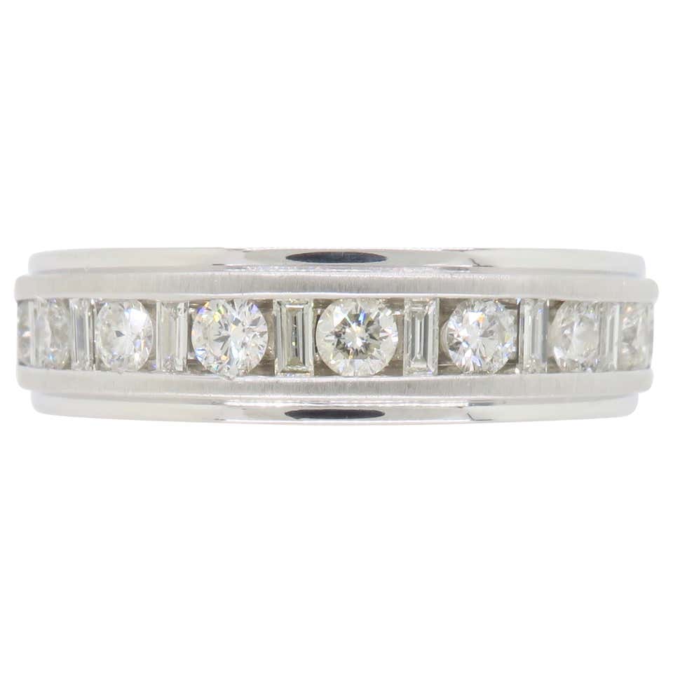 10.00 Carat Men's Diamond Eternity Band Ring in Platinum at 1stDibs ...