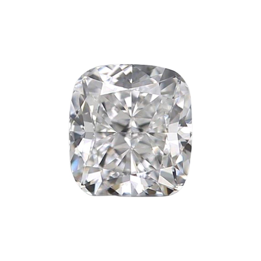 Natural and Ideal Cut Cushion Diamond in a 0.42 carat E VS1, GIA Certificate For Sale