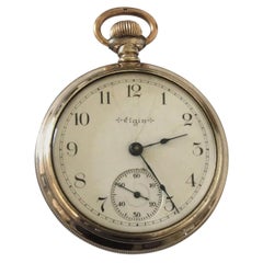 Antique Screw Back Gold-Plated Pocket Watch Signed Elgin Nat’l Watch Co. USA