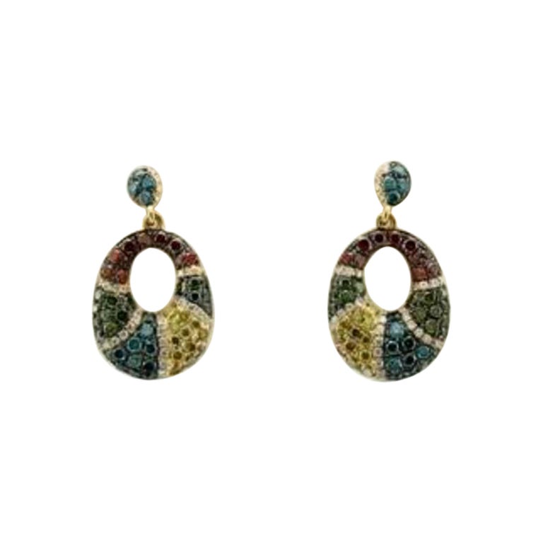 Grand Sample Sale Earrings Featuring Blueberry Diamonds, Fancy Diamonds