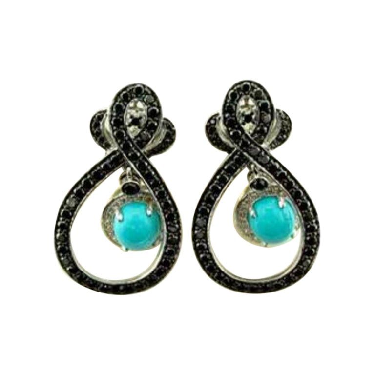 Grand Sample Sale Earrings Featuring Robins Egg Blue Turquoise Blackberry For Sale