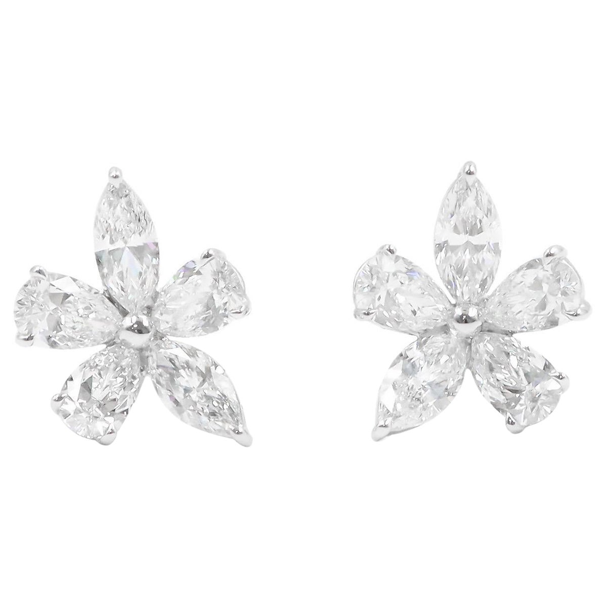 Emilio Jewelry GIA-zertifizierte Diamant-Cluster-Ohrringe im Angebot