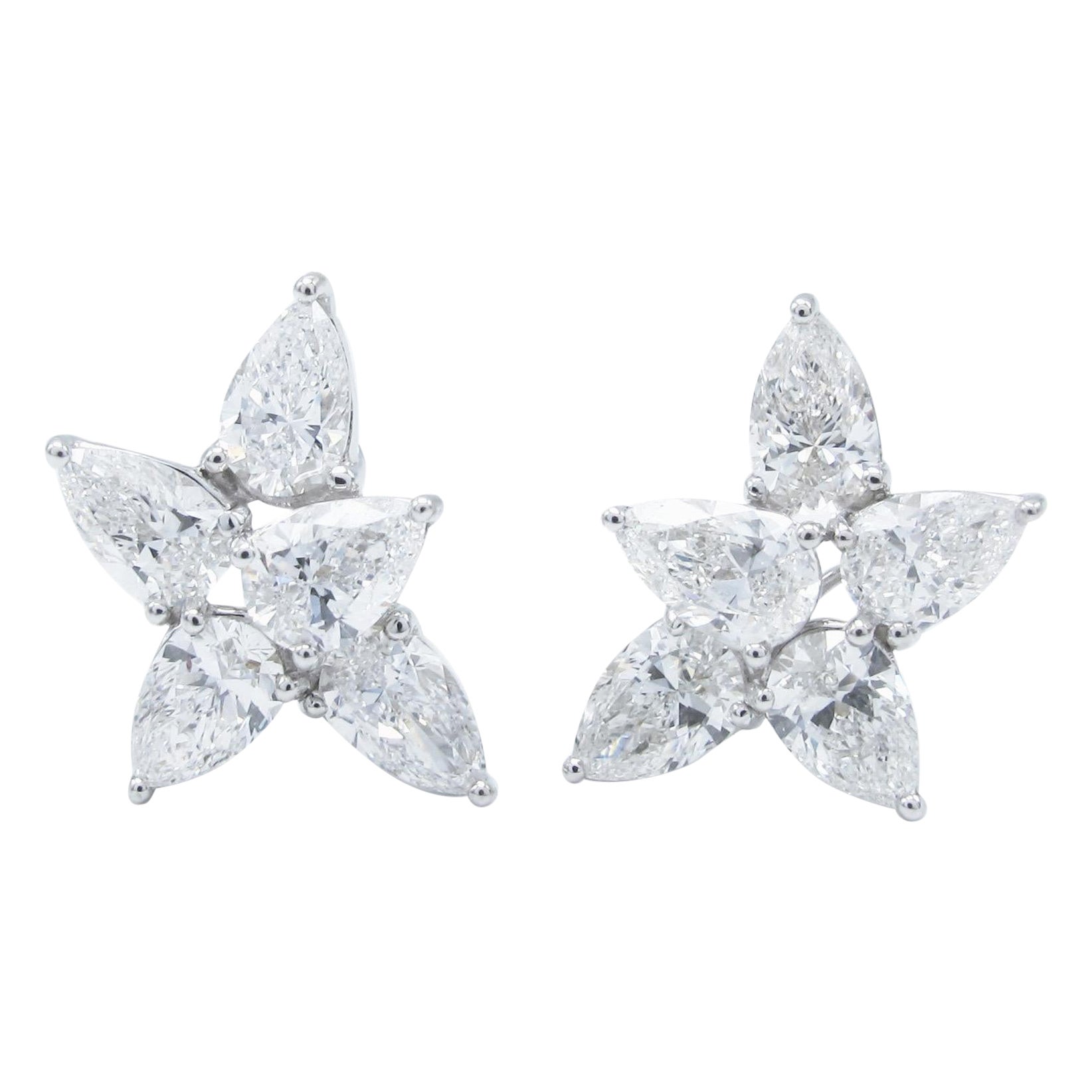 Emilio Jewelry Boucles d'oreilles en grappe certifiées GIA 5.01