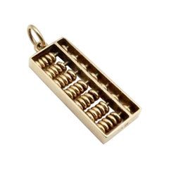 14k Gold Vintage Abacus Charm or Pendant