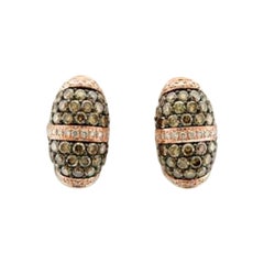 Le Vian Chocolatier Earrings Featuring Chocolate Diamonds, Vanilla Diamonds