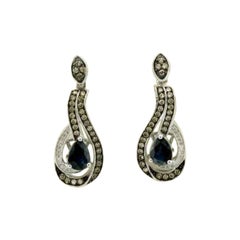 Le Vian Earrings Featuring Blueberry Sapphire Chocolate Diamonds