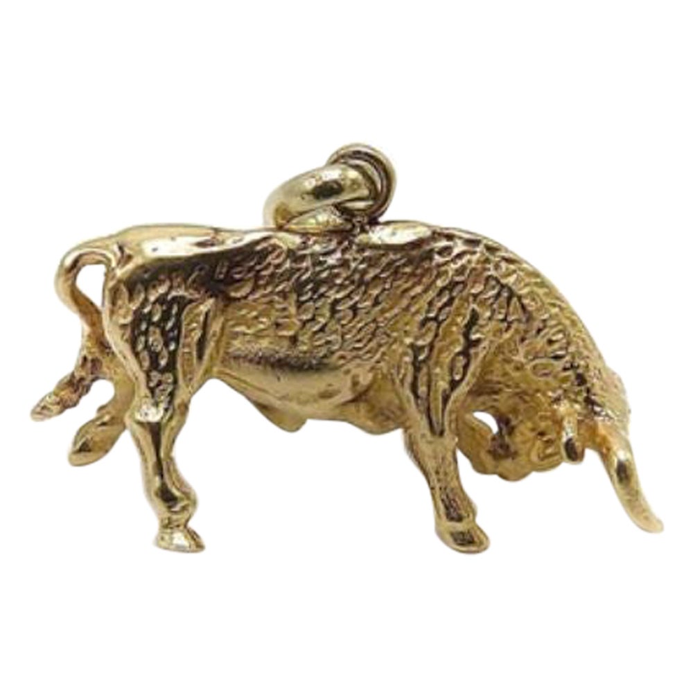 14k Gold Vintage Taurus Bull Pendant / Charm