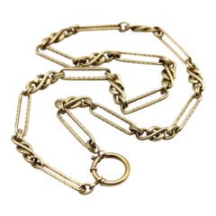 Signatur viktorianisch inspirierte 14K Gold Fancy Gliederkette