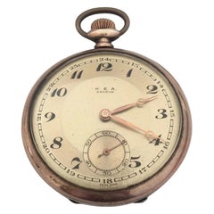 Antique Silver K. E. A. Geneve Dress Pocket Watch