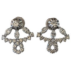 Boucles d'oreilles en diamant de style Art déco 