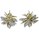 Diamond Pave Gold Starburst Earrings